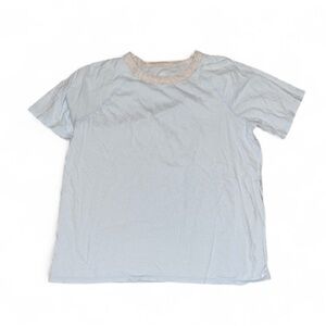 aerie Light Blue Distressed SS Tee- Size Medium